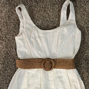 White summer dress with belt